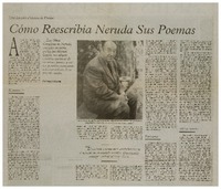 Cómo reescribía Neruda sus poemas