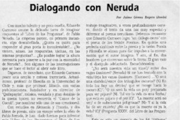 Dialogando con Neruda