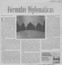 Fórmulas diplomáticas  [artículo] Cristián Garay Vera