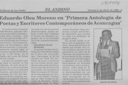 Eduardo Olea Moreno en "Primera antología de poetas y escritores contemporáneos de Aconcagua"  [artículo]