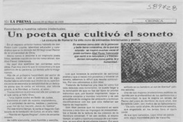 Un poeta que cultivó el soneto  [artículo] Ramón Aguilera Carrasco