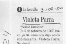 Violeta Parra  [artículo] Juan Meza Sepúlveda
