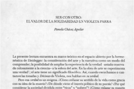 Ser con otro, el valor de la solidaridad en Violeta Parra  [artículo] Pamela Chávez Aguilar