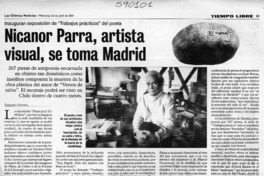 Nicanor Parra, artista visual, se toma Madrid  [artículo] Gregorio Gormaz