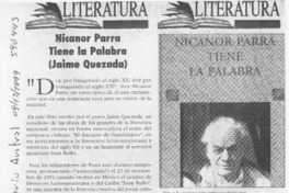 Nicanor Parra tiene la palabra  [artículo]