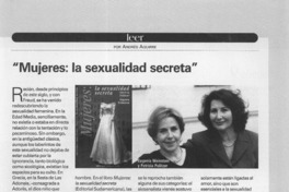 Mujeres, la sexualidad secreta  [artículo] Andrés Aguirre