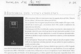 Historia del vino chileno  [artículo]