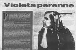 Violeta perenne  [artículo] Fernando Quilodrán