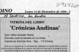 "Crónicas Andinas"  [artículo] Luz Gatica Guzmán