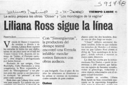 Liliana Ross sigue la línea  [artículo] Marietta Santí
