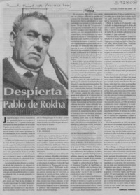 Despierta Pablo de Rokha  [artículo] Manuel Torres
