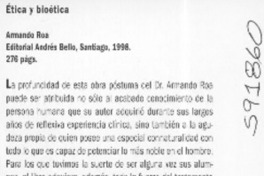 Ética y bioética  [artículo] Paulina Taboada R.