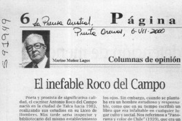 El inefable Roco del Campo  [artículo] Marino Muñoz Lagos