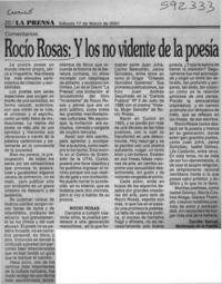 Rocío Rosas, y los no vidente de la poesía  [artículo] Samuel Maldonado de la Fuente