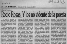 Rocío Rosas, y los no vidente de la poesía  [artículo] Samuel Maldonado de la Fuente