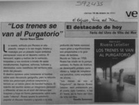 "Los trenes se van al purgatorio"  [artículo] Claudio Zamorano