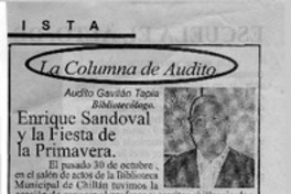 Enrique Sandoval y la fiesta de la primavera  [artículo] Audito Gavilán Tapia
