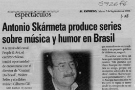 Antonio Skármeta produce series sobre música y humor en Brasil  [artículo]