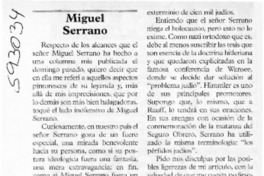 Miguel Serrano  [artículo] Gonzalo Contreras