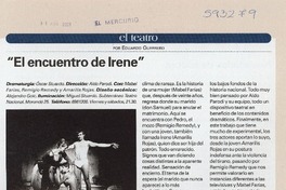 "El encuentro de Irene"  [artículo] Eduardo Guerrero