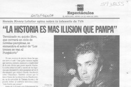 "La historia es más ilusión que pampa"  [artículo] Rodrigo Ramos B.