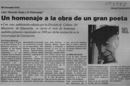 Un homenaje a la obra de un gran poeta  [artículo] Patricio Rodríguez