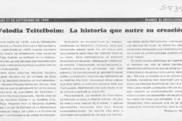Volodia Teitelboim, la historia que nutre su creación  [artículo] Rodolfo Arenas