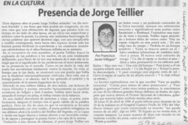 Presencia de Jorge Teillier  [artículo] Francisco Javier Villegas