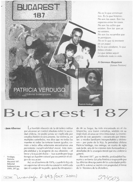 Bucarest 187  [artículo] Juan Albornoz