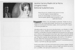Javiera Carrera, Madre de la Patria  [artículo] Nieves Alvarez