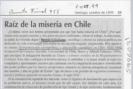 Raíz de la miseria en Chile  [artículo] Virginia Vidal