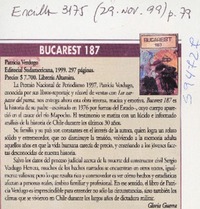 Bucarest 187  [artículo] Gloria Guerra