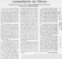 Antología de la poesía joven chilena  [artículo] Antonio Rojas Gómez