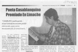 Poeta casablanquino premiado en Limache  [artículo]