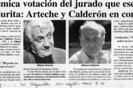 Polémica votación del jurado que escogió a Zurita, Arteche y Calderón en contra  [artículo]