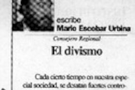 El divismo  [artículo] Mario Escobar Urbina
