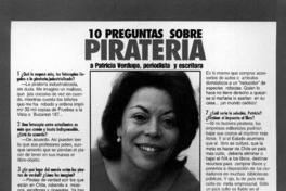 10 preguntas sobre piratería a Patricia Verdugo, periodista y escritora  [artículo]