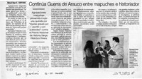 Continúa Guerra de Arauco entre mapuches e historiadores  [artículo] Manuel Vega O.
