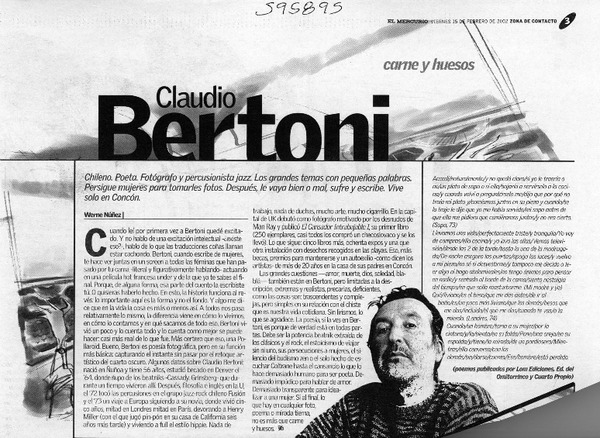 Claudio Bertoni  [artículo] Werne Núñez