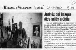 Andrés del Bosque dice adiós a Chile  [artículo]