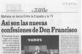 Así son las nuevas confesiones de Don Francisco  [artículo] Antonio Sandoval C.