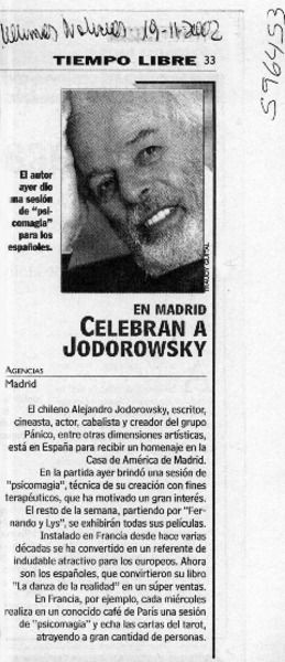 Celebran a Jodorowsky  [artículo]