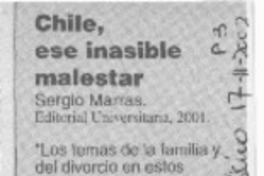 Chile, ese inasible malestar  [artículo]
