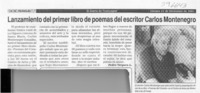 Lanzamiento del primer libro de poemas del escritor Carlos Montenegro  [artículo] Pedro Vergara L.