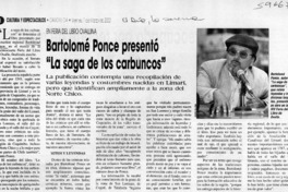Bartolomé Ponce presentó "La saga de los carbuncos"  [artículo]