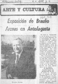 Exposición de Braulio Arenas en Antofagasta.  [artículo]