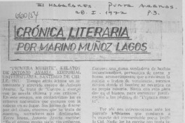 Primera muerte  [artículo] Marino Muñoz Lagos.