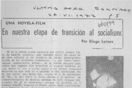 En nuestra etapa de transición al socialismo  [artículo] Diego Lainez.