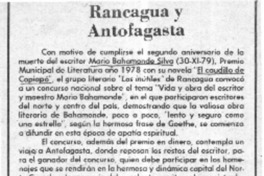 Rancagua y Antofagasta  [artículo] Gonzalo Drago.