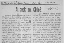 Al ancla en Chiloé  [artículo] Marino Muñoz Lagos.